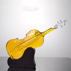 Violin Shaped Glass Bottle Decanter