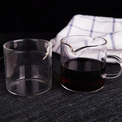 Kitchen Small Glass Milk Cup, Espresso Coffee Cup, Two Mouths To Share