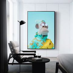 Yacht Club Monkey Home Decor Canvas Painting