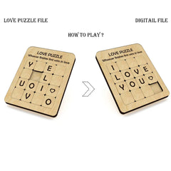 LOVE Puzzle Wooden Puzzle Game