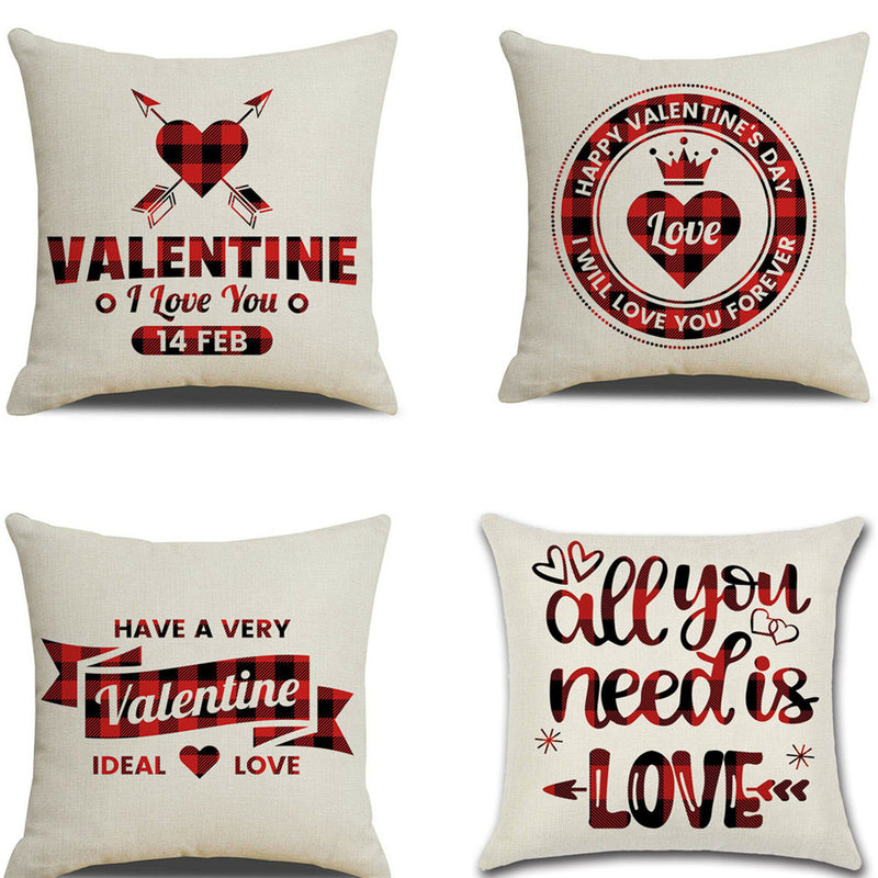 Valentines Day red pillowcase cushion cover