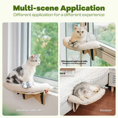 Mewoofun Durable Window Perch With Soft Mat For Indoor Cats