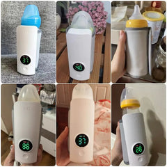 Rechargeable Bottle Warmer With Temperature Display- GREEN