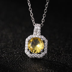 Perfume Bottle Pendant Necklace Women's Full Diamond