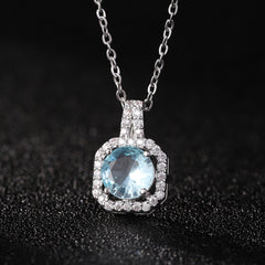 Perfume Bottle Pendant Necklace Women's Full Diamond