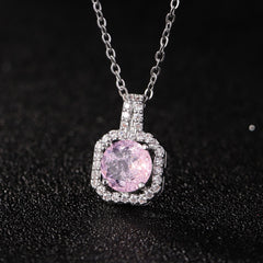 Perfume Bottle Pendant Necklace Women's Full Diamond