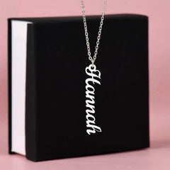 Personalized  Vertical Name Necklace