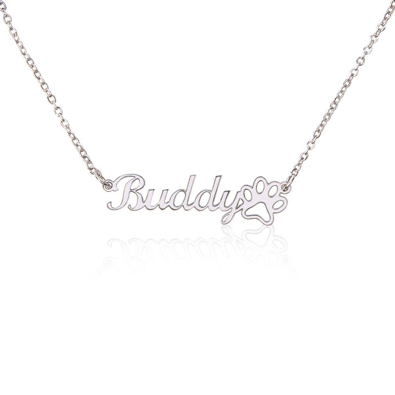 Luxury Personalized Necklace + Paw Print