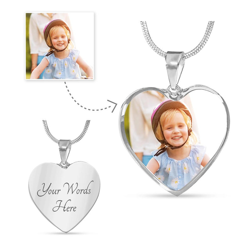 Luxury Heart Necklace With Customized Picture