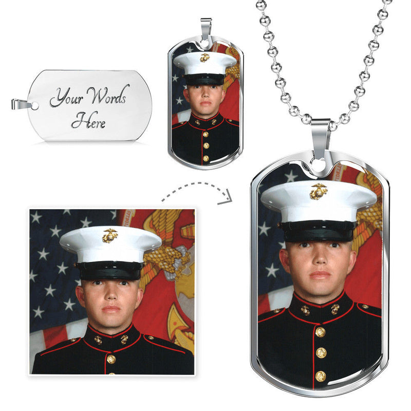 Luxury Dog Tag Necklace With Customized Picture