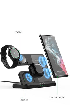Vertical Wireless Charger Wireless Dock 3in1 Mobile Phone Headphone Charging Stand