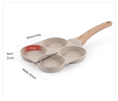 Medical Stone Non-stick Four-Hole Frying Pan