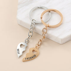 Crystal Love Puzzle Hollow Letters Accessories Geometric Simple Couple Keychain