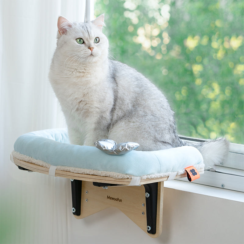 Mewoofun Durable Window Perch With Soft Mat For Indoor Cats