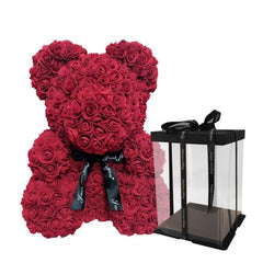 Rose Teddy Bear - Real Roses