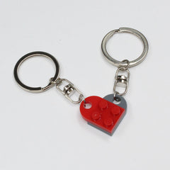 New Heart Key Chain Valentines Day Gift Blocks Can Split Key Link Couples