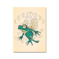 Home Decor Frog Mushroom Canvas Painting Wall Poster