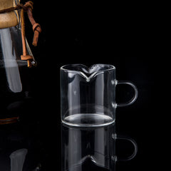 Kitchen Small Glass Milk Cup, Espresso Coffee Cup, Two Mouths To Share