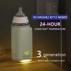 Rechargeable Bottle Warmer With Temperature Display