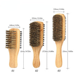 Men Boar Bristle Wooden Hair Brush